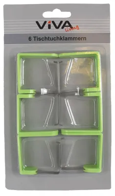 Produktbild von Tischtuchklammern 6er Set einfarbig verschiedene Farben