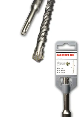 Zdjęcie produktu dla WERHE Wiertło krzyżowe do betonu SDS PLUS 14x600 mm