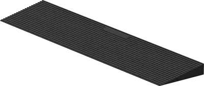 Image de Rampe de seuil en caoutchouc Izrielar 90 x 15 x 2 cm, capacité de charge max. 1 t, rampe antidérapante pour fauteuil roulant et déambulateur, rampe de trottoir raccourcissable