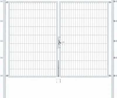 Produktbild von Alberts Doppeltor Flexo mit Zubehör, zum Einbetonieren, feuerverzinkt, Breite 250 cm, Höhe 180 cm