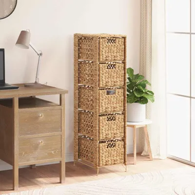 Produktbild von vidaXL Stojaci regál s 5 košmi 25,5x37x100 cm vodný hyacint