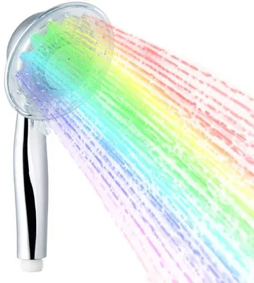 Obrázek produktu pro Ruční sprcha s LED diodou měnící barvu, 7 barev světla v automatickém režimu, nastavitelný proud vody