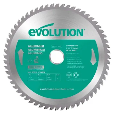 Obrázok produktu pre Hliníkový pílový kotúč Evolution 210 mm 60z TCT - pre pokosové píly