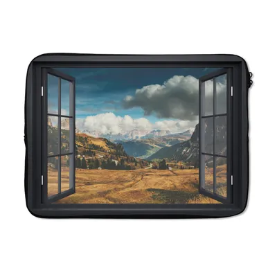 Produktbild von MuchoWow® Laptop Hülle 13 Zoll Aussicht - Weg - Berg Laptoptasche - Laptophülle - Sleeve - Rundumschutz