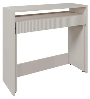 Produktbild von Selsey ZOOM - Ausziehbarer Schreibtisch mit Schublade und Rillen, Kaschmir, 98 cm