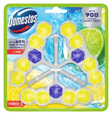 Zdjęcie produktu dla Domestos Kostka toaletowa Power 5 Lime 3 x 50 g