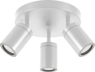 Produktbild von Deckenstrahler Metall verstellbar B: 22 cm IP44 Weiß GU10 3-flammig
