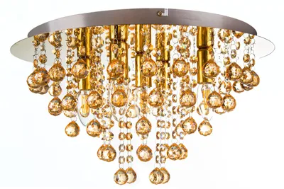 Produktbild von Nino Leuchten Deckenleuchte LONDON gold poliert, mit Glasbehang gold, 63040545