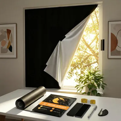 Produktbild von Verdunkelungsrollos ohne Bohren - 300 x 145 cm