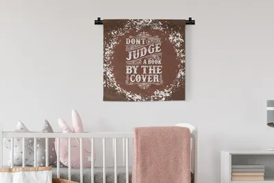 Produktbild von MuchoWow® Wandteppich Wandbehang Jahrgang - Gestaltung - Text 60x60 cm Tapisserie Dekoration Wandtuch - Dekorationen - Wand Decke