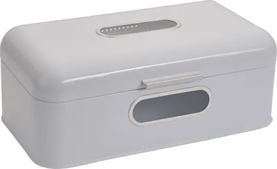 Produktbild von Echtwerk Retro Brotkasten aus Metall mit Sichtfenster, Weiß, 42, 5 x 23, 8 x 17 cm