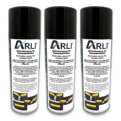 Produktbild von 3x ARLI Aktivator für Sekundenkleber Aktivatorspray 200ml - Beschleuniger für schnelle und starke Verbindung