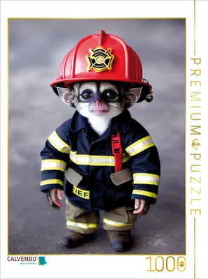 Produktbild von CALVENDO Puzzle Ein Motiv aus dem Kalender Feuerwehr - Tierischer Feuerwehrkalender | 1000 Teile Lege-Größe 64x48cm Foto-Puzzle für glückliche Stunden