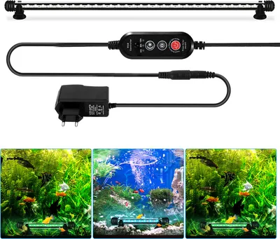 Immagine prodotto di TolleTour 63cm LED illuminazione acquario IP67 impermeabile RGB luce dimmerabile serbatoio pesce lampada subacquea