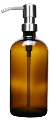 Productafbeelding van Glazen Zeepdispenser 500ml met RVS Pomp voor Badkamer en Keuken