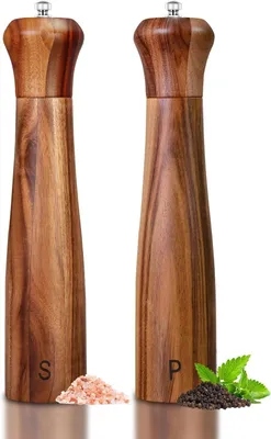 Produktbild von Salz- und Pfeffermühlen-Set 25,5 cm, 2 Stück, Akazienholz, Keramikmahlwerk, für Küche