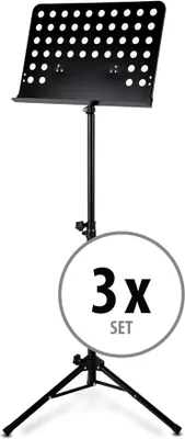 Imagen del producto de Silecomplaza - Púlpitum para orquesta de metal, color (atril para partituras, altura ajustable de 58 a 100 cm, dimensiones del estante: 50,0 x 34,8 x 4,5 cm)