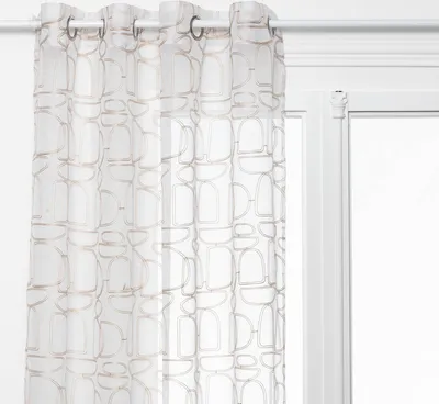 Produktbild von Vorhang stickerei hania beige 140x240cm - Atmosphera créateur d'intérieur