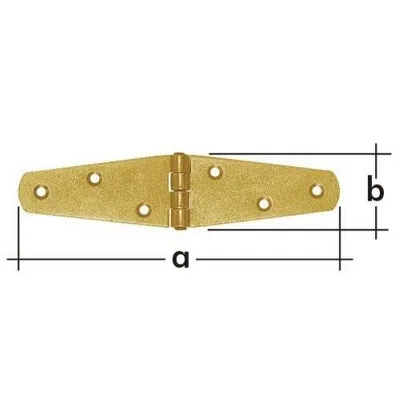 Produktbild von Kistenband mit vernietetem Stift gelb verzinkt 200x40x2,0mm