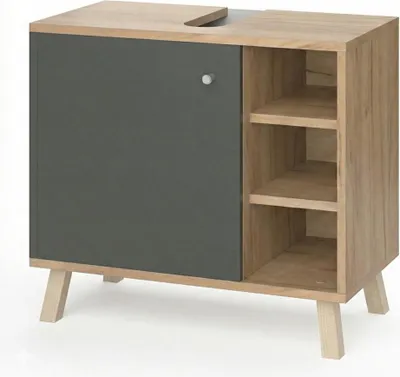 A product shot of a bathroom vanity cabinet.