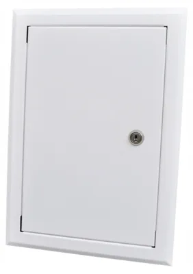 Produktbild von Laco Revisionstür DR-2 Metall weiß mit Schlüssel 20x25 cm