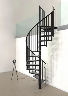 Produktbild von Minka Spindeltreppe Rondo Smart 37 - 305,5cm Geschosshöhe Schwarz 120cm Durchmesser