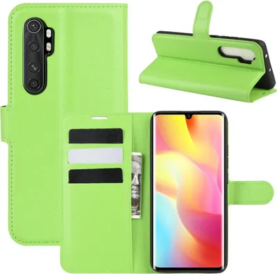 Produktbild von König Design Hülle kompatibel mit Xiaomi Mi Note 10 Lite Kunstleder Handyhülle - Handy Case Grün