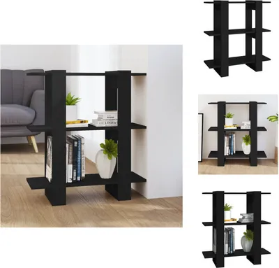 Produktbild von vidaXL Bücherregal/Raumteiler Schwarz 80x30x87 cm -  Bücherregale & Bücherschränke