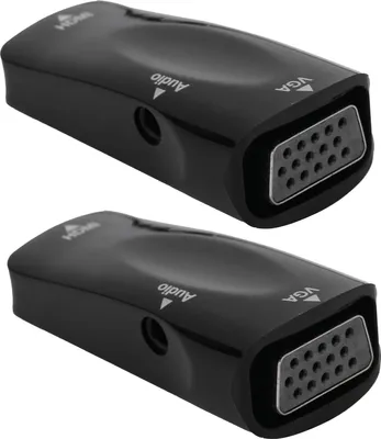 Zdjęcie produktu dla 2 sztuki konwertera wideo 1080P żeńskiego HDMI na żeński VGA z kablem wyjściowym audio 3,5 mm do laptopa i telefonu komórkowego