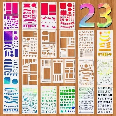 Zdjęcie produktu dla Szablony do malowania zestaw 23 sztuki ażurowe scrapbooking DIY