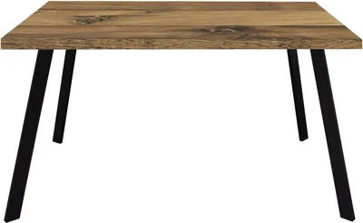 Produktbild von Esszimmertisch rechteckig Ediva 1 140 x 90 x 75 Esstisch Schwarz/Plankeneiche 13871-140