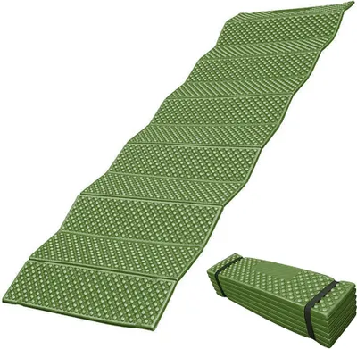 Produktbild von 190x57cm Campingmatte, ultraleichte Schaumstoffmatte, Sitzmatte, faltbare Strandmatte, Picknickmatte, Schlafmatte, Outdoor-Matratze, Armeegrün