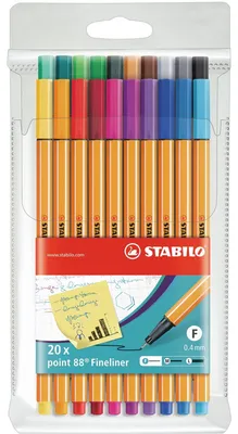 Produktbild von STABILO Fineliner - point 88 - 20er Pack - 20 verschiedene Farben