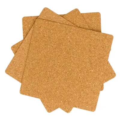 Obrázek produktu pro Korková podložka, čtvercová, pod talíř, rozměry 280 x 280 mm, tloušťka 3 mm, balení 4 kusů