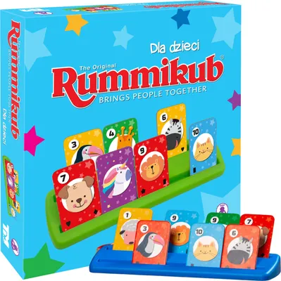 Obrázek produktu pro Rummikub Desková hra JUNIOR, logická hra pro nejmenší, pro děti 4+, 2–4 hráči