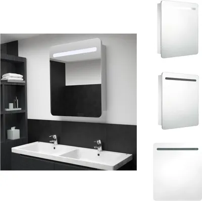 Obrázok produktu pre vidaXL LED zrkadlová skrinka 68x9x80 cm - Kúpeľňové skrinky