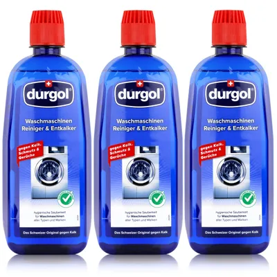 Produktbild von Durgol Waschmaschinen Reiniger & Entkalker 500ml - Gegen Kalk (3er Pack)