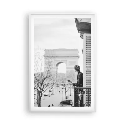 Produktbild von Gerahmtes Poster - Weißer Rahmen - Bogen Triumphal Paris - 61x91,5 cm - Wand Bild - Wanddeko - Wandbilder - Kunstposter - Wandposter - Bilderrahmen - Bilder - Kunstdruck - P2WPA61x91-5167