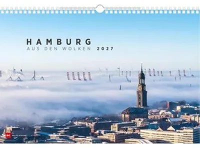Zdjęcie produktu dla Monatskalender Hamburg 2027: Hamburg aus der Vogelperspektive – Drohnenfotografie