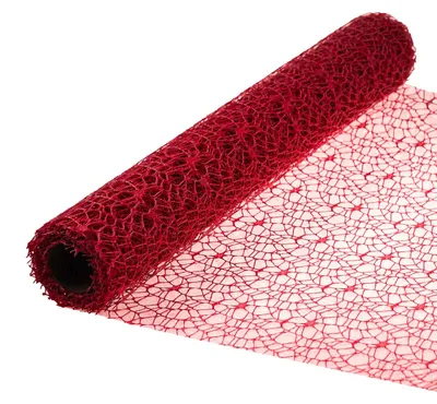 Tischband in Netzoptik 4,5x0,5m rot