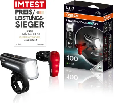 Image de OSRAM LED Fahrradleuchten SET Cold White 5400K 115lm 3.7V