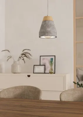 Produktbild von EGLO Tarega, Flexible Halterung, Braun, Grau, Braun, Grau, Stahl, Holz, Drinnen