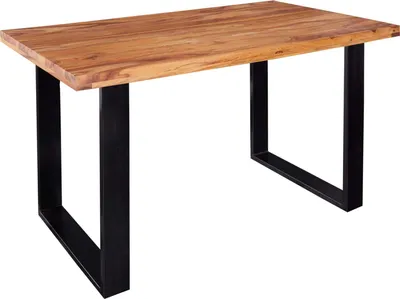 Produktbild von Esstisch IRON CRAFT 120cm U-Beine Sheesham Holz