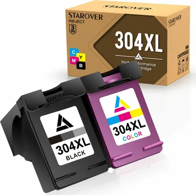 Produktbild von 2er 304 Druckerpatronen für HP 304XL kompatible mit Envy 5030 5032 5010 Deskjet 3750 3730 3700 3760 (450 Seiten=Schwarze, 350 Seiten=Farbpatrone)