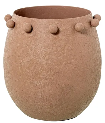 Obrázek produktu pro Držák na svíčky z kovu, matný, růžový, rozměry 16 x 16 cm