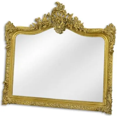 Produktbild von Casa Padrino Barock Spiegel Gold 111 x H. 103 cm - Garderoben Spiegel - Wohnzimmer Spiegel - Prunkvoller Wandspiegel im Barockstil