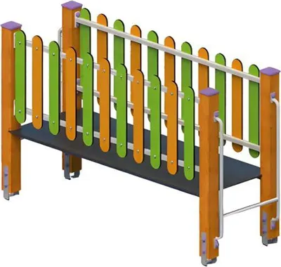Image de Spielplatz Schwebebalken Balancierbrücke Hängebrücke Kletterbrücke Wackelbalken