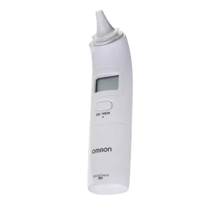 Image de Omron Gentle Temp 520 Contact Blanc Oreille