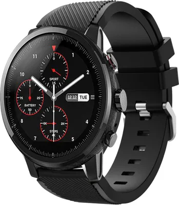 Produktbild von Strap-it Xiaomi Amazfit Stratos Armband Silikon (Schwarz)