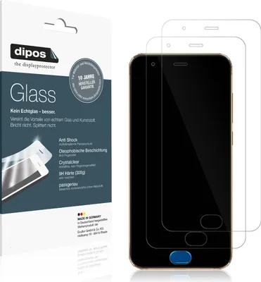 Produktbild von 2x Schutzfolie für Xiaomi Mi Note 3 - Anti-Shock 9H Folie dipos Glass Kunststoffglas